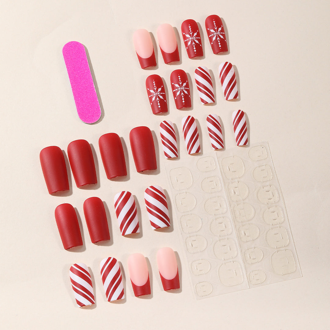Festive Winter-Themed Nail Art Extensions Kalsten