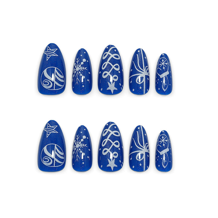 Artificial nails with festive winter design Kalsten