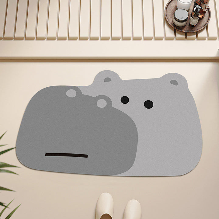 Cute Panda-shaped Bath Mat
