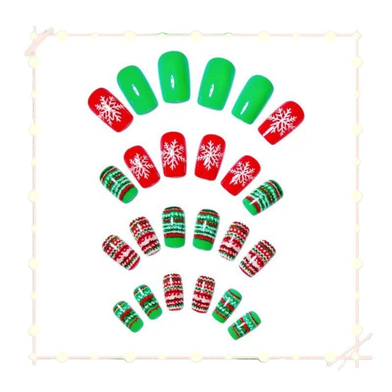Festive artificial nails with Christmas motifs Kalsten