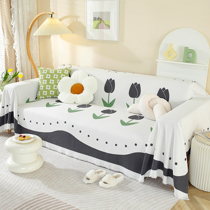 Soft Plush Bunny Pattern Throw Blanket