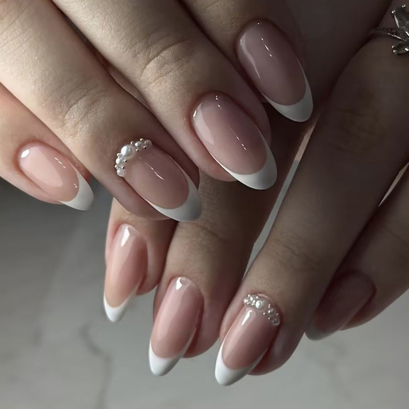 Elegant artificial nails with glitter accents Kalsten