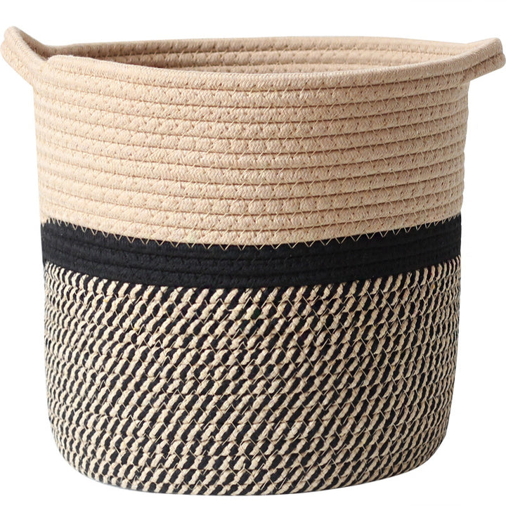 Decorative laundry basket made of woven material Kalsten
