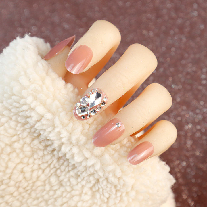Decorative Rhinestone Press-On Nails