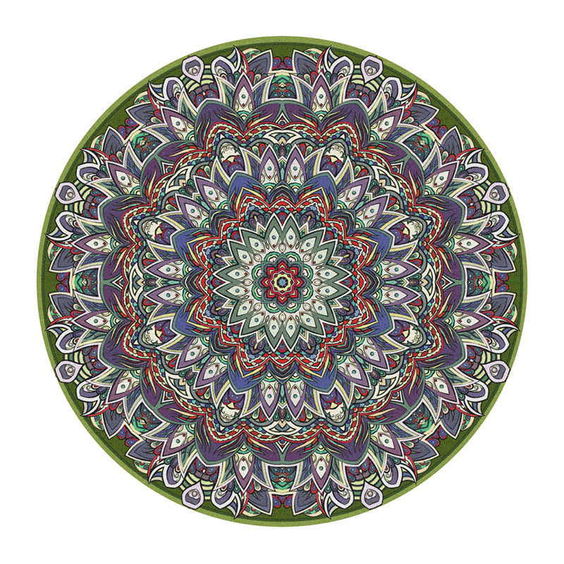 Round Geometric Pattern Area Rug
