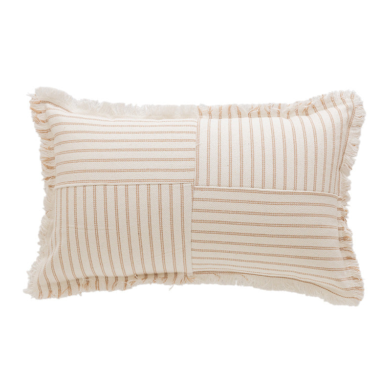 Textured Stripe Decorative Throw Pillow