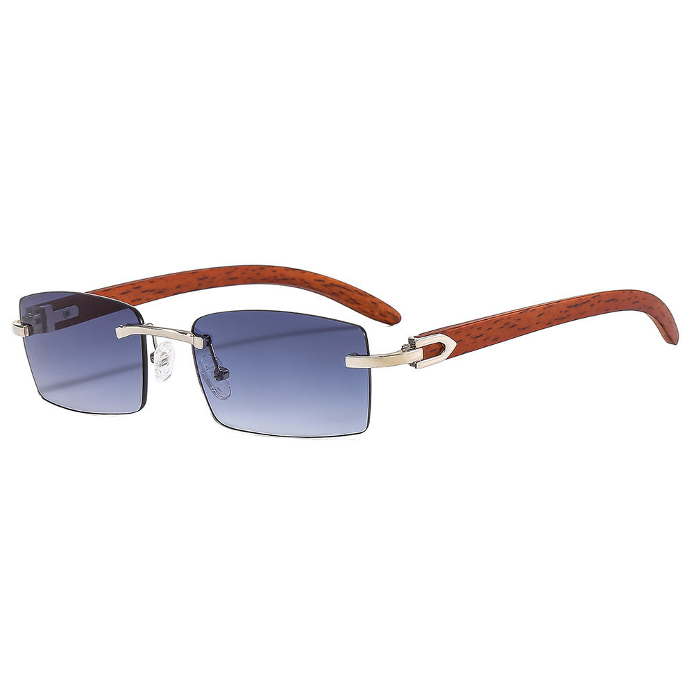 Stylish Wooden-Handled Square Sunglasses Kalsten