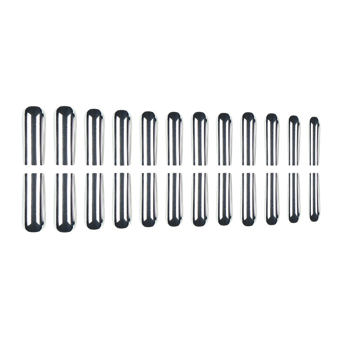 Metallic Finish Long Press-On Nails Kalsten