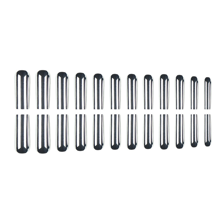 Metallic Finish Long Press-On Nails Kalsten