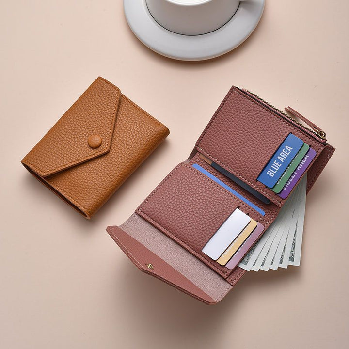 Textured Leather Cardholder Wallet