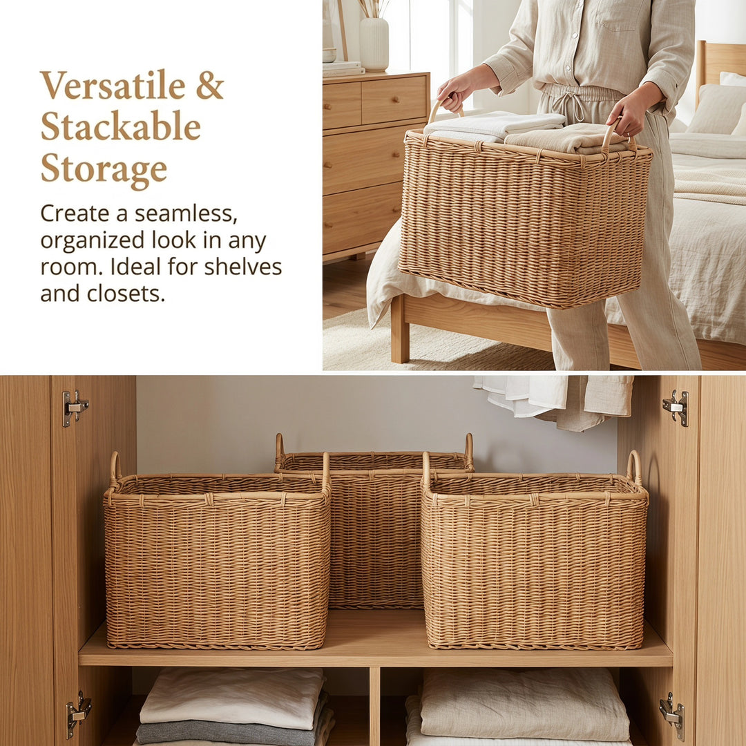 High-quality storage basket with sturdy handles Kalsten