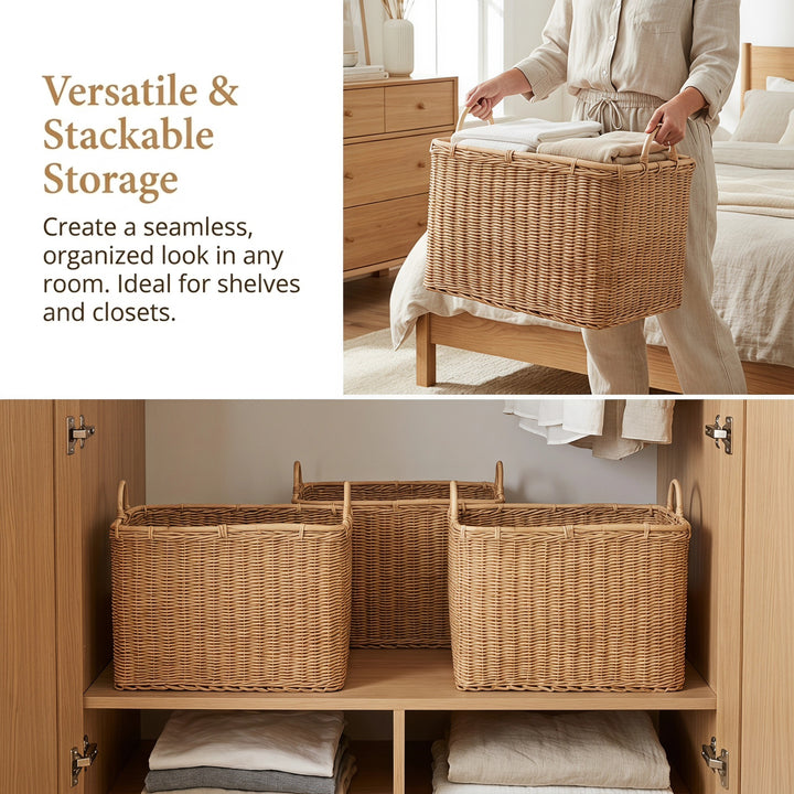 High-quality storage basket with sturdy handles Kalsten