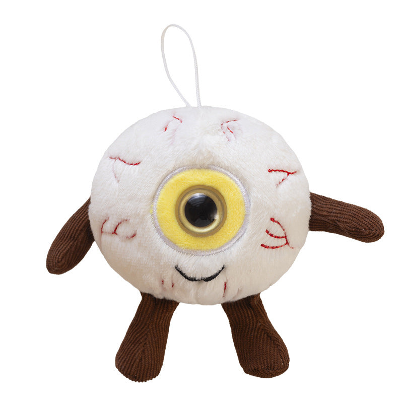 Plush Halloween pendant with large monocular and hanging loop