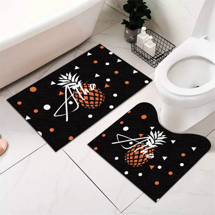 Festive Holiday-Themed Bathroom Mat Set