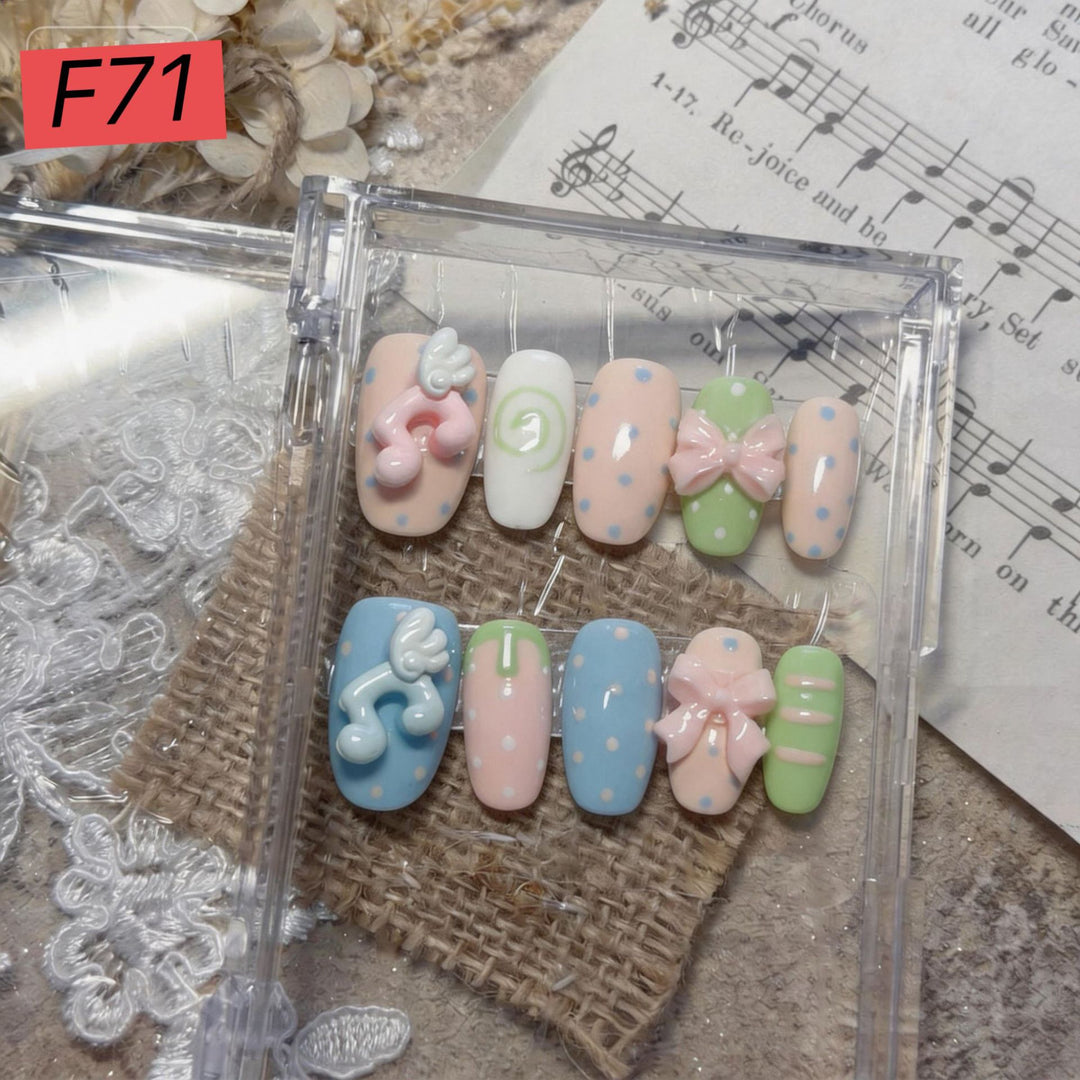 Thematic Artistic Press-On Nail Set