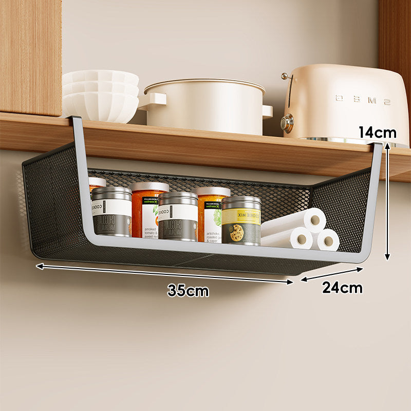 Adjustable Expandable Under-Shelf Pull-Out Sliding Storage Basket Organizer