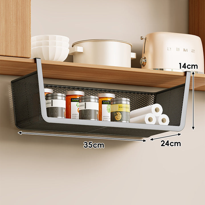 Adjustable Expandable Under-Shelf Pull-Out Sliding Storage Basket Organizer