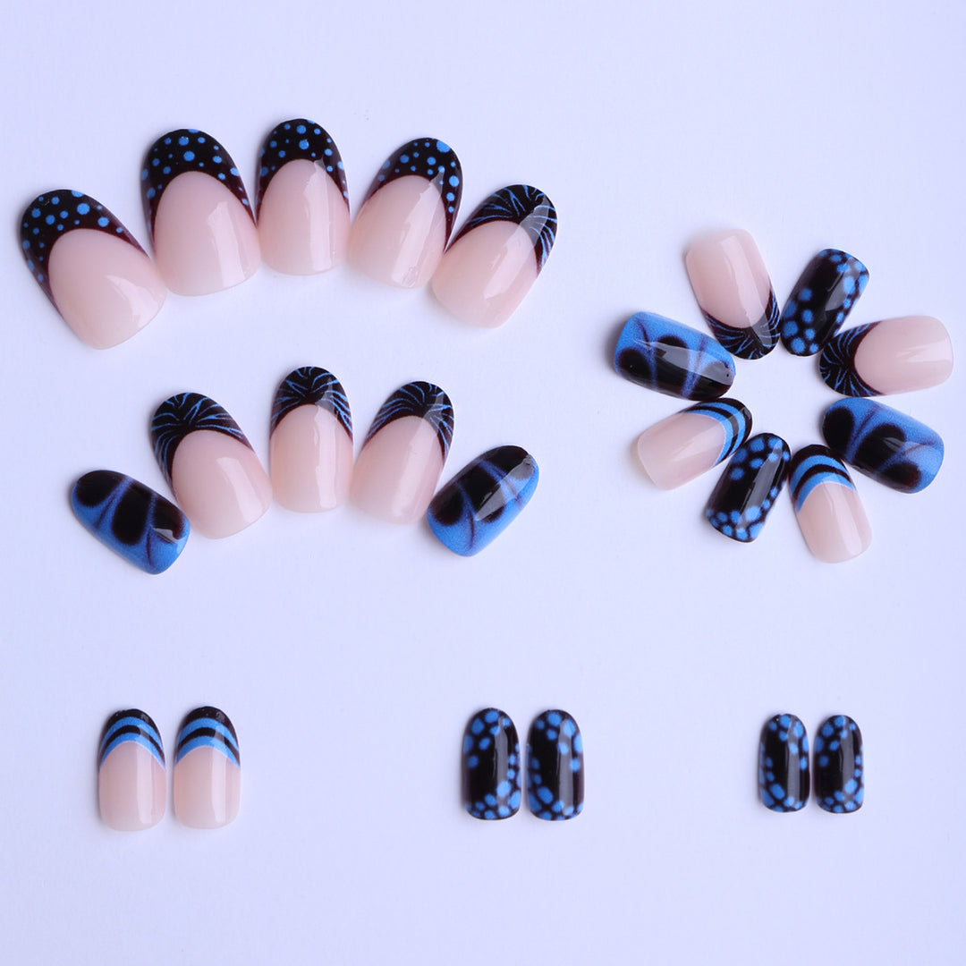 Artificial nails with modern geometric design Kalsten