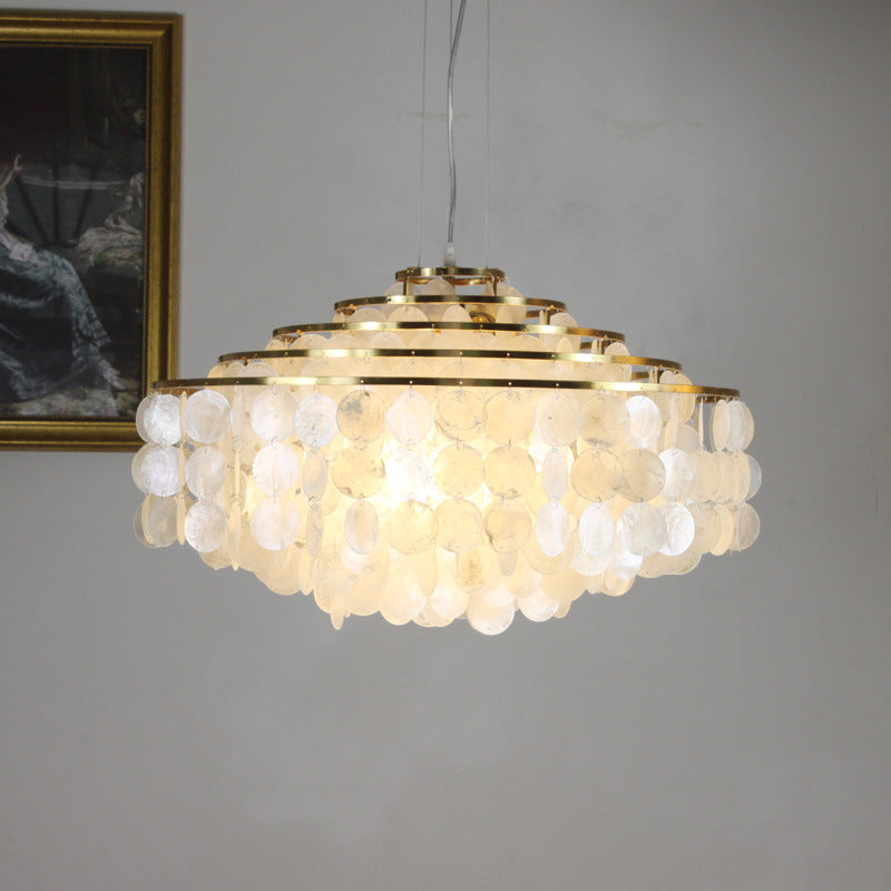 Modern Capiz Shell Pendant Light