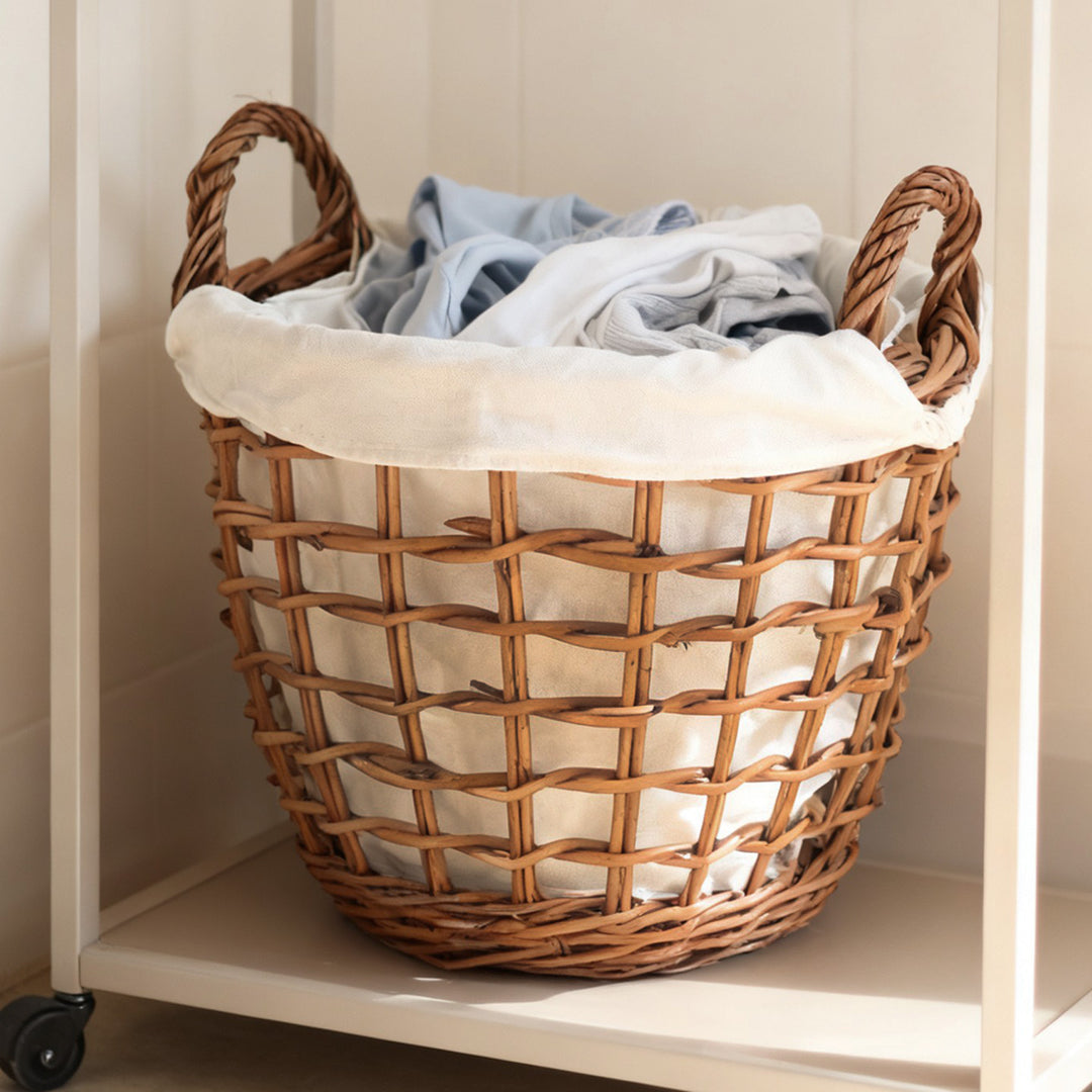 Handcrafted storage basket with cotton lining Kalsten