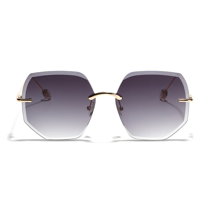 Women’s geometric sunglasses with high-quality gold frame Kalsten