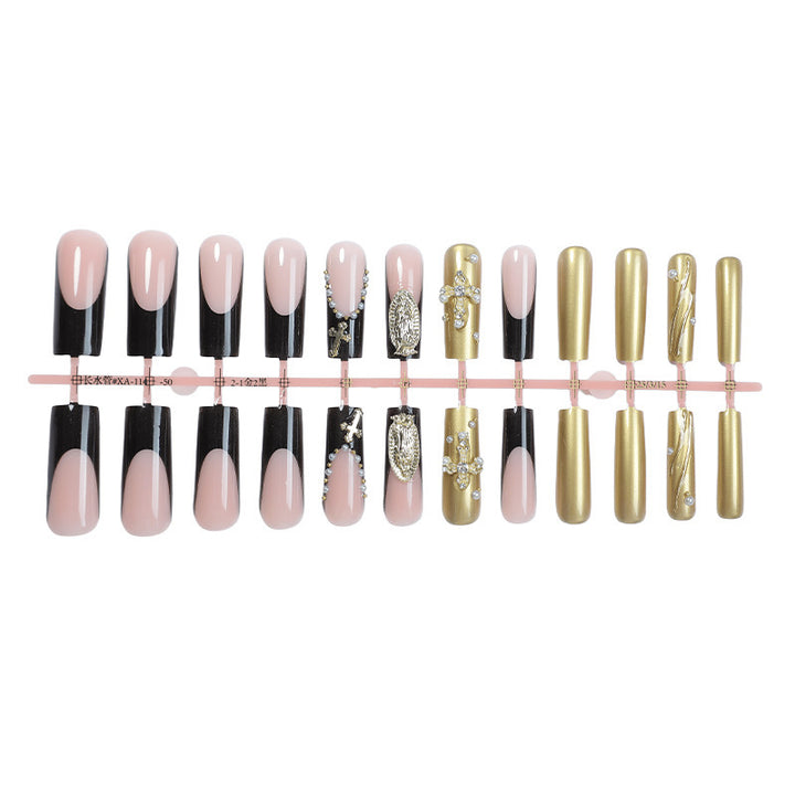 Acrylic nail set with elegant accents and stylish decorations Kalsten