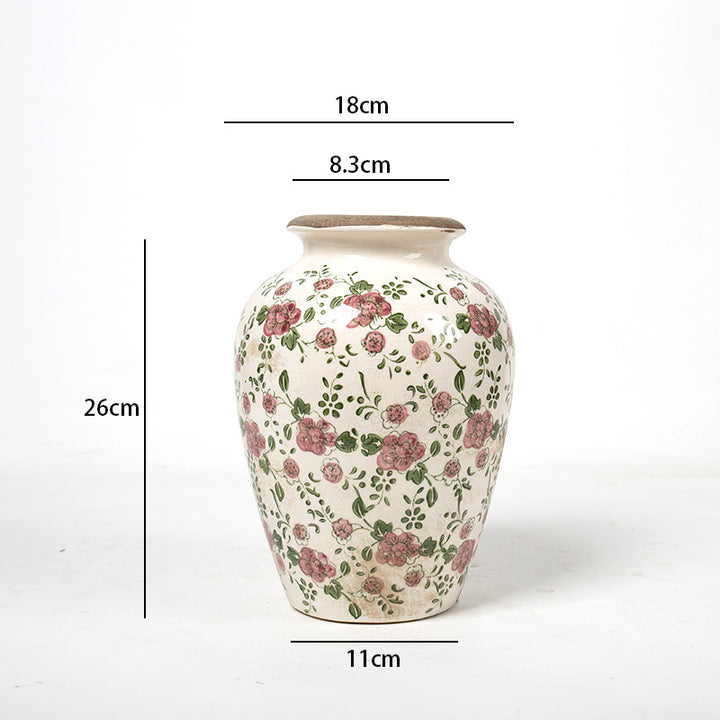 Elegant floral ceramic carafe Kalsten