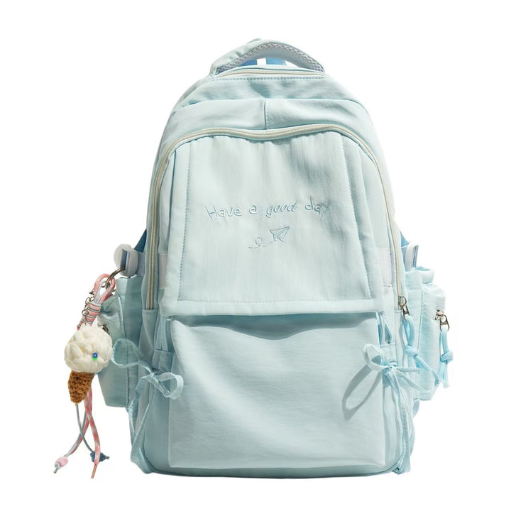 Backpack with Structured Design and Charming Inscription Kalsten
