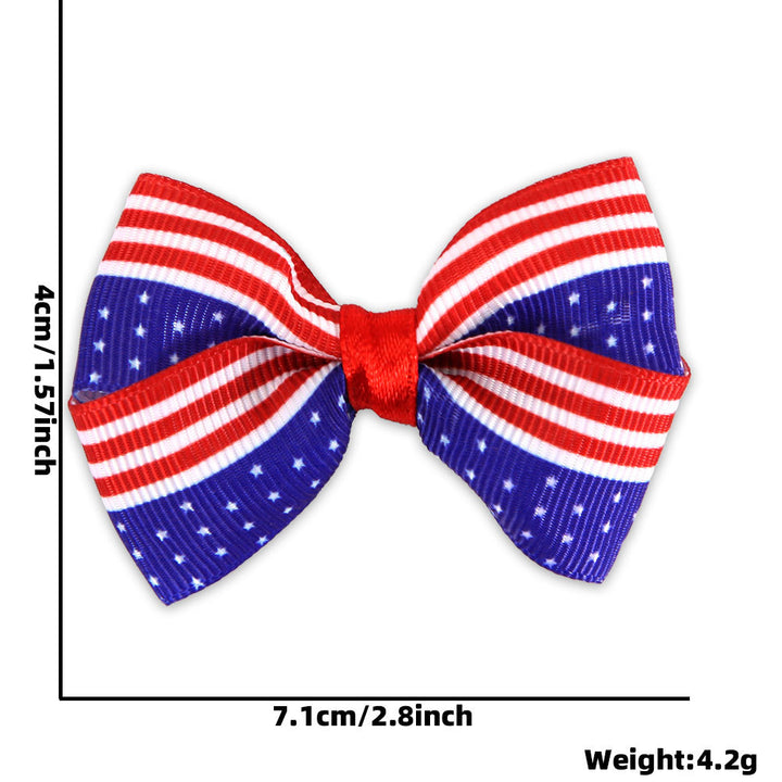 Women's Independence Day mini grosgrain ribbon hair bow with alligator clip Kalsten
