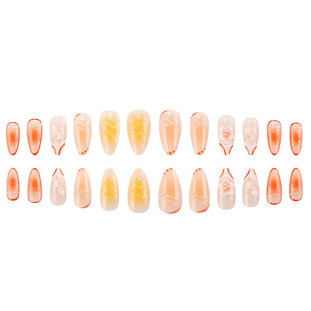Floral Gel Press-On Nail Set Kalsten
