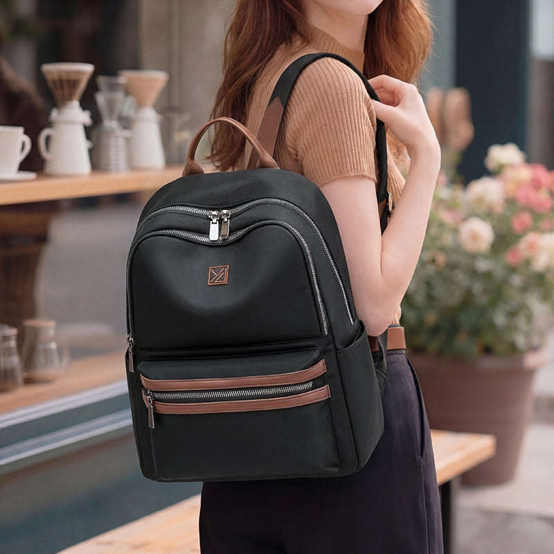 Multi-Compartment Leather Backpack Kalsten
