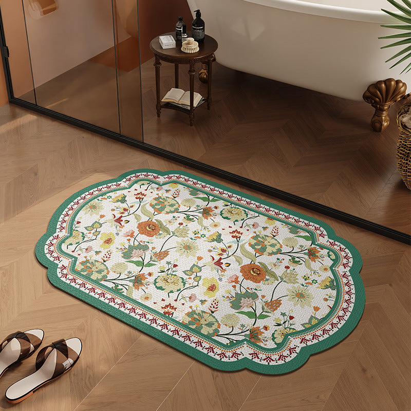 Floral Embellished Area Mat Kalsten