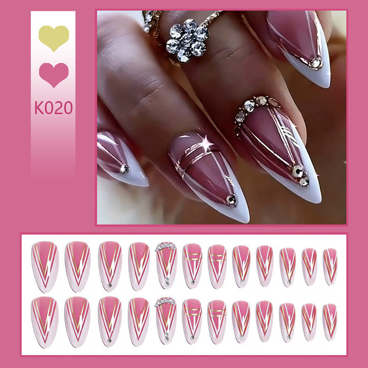Artistic Nail Tips with Glitter Accents Kalsten