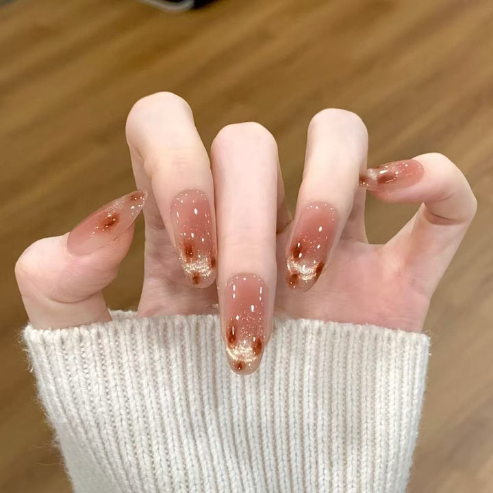 Elegant Ombre Glitter Press-On Nails Kalsten