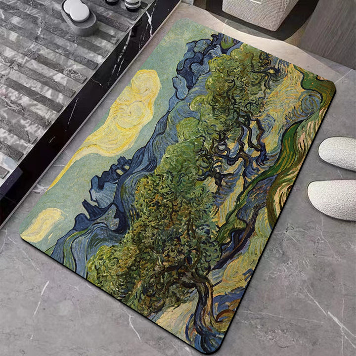 Artistic Oil Painting Bath Mat