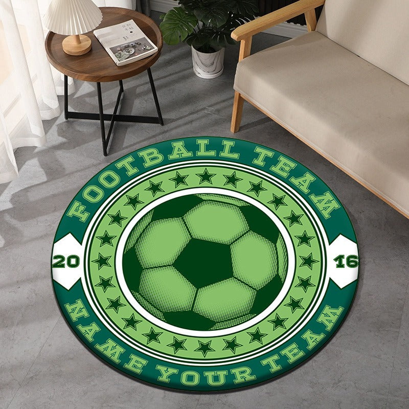 Soccer Field Themed Decorative Area Rug