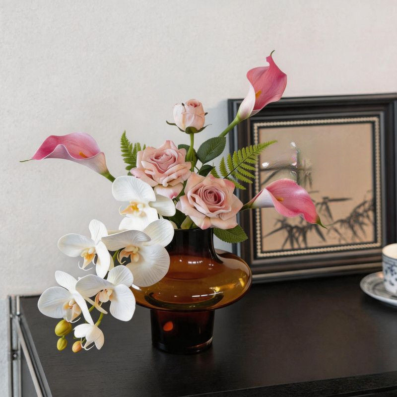 Realistic Floral Arrangement in Decorative Vase