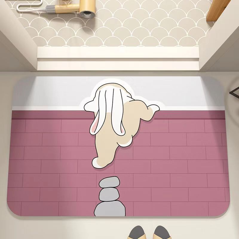 Cute Cat-Themed Bath Mat Kalsten
