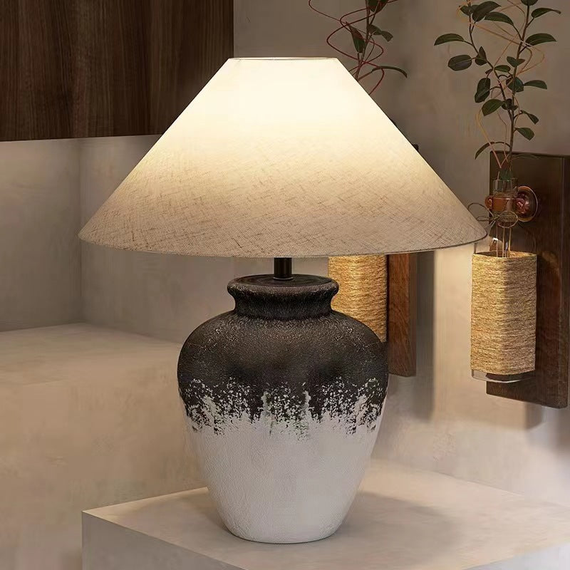 Decorative Table Lamp with Unique Ceramic Base
