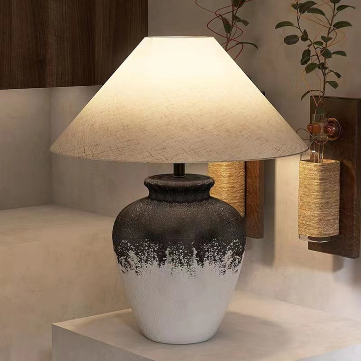 Decorative Table Lamp with Unique Ceramic Base