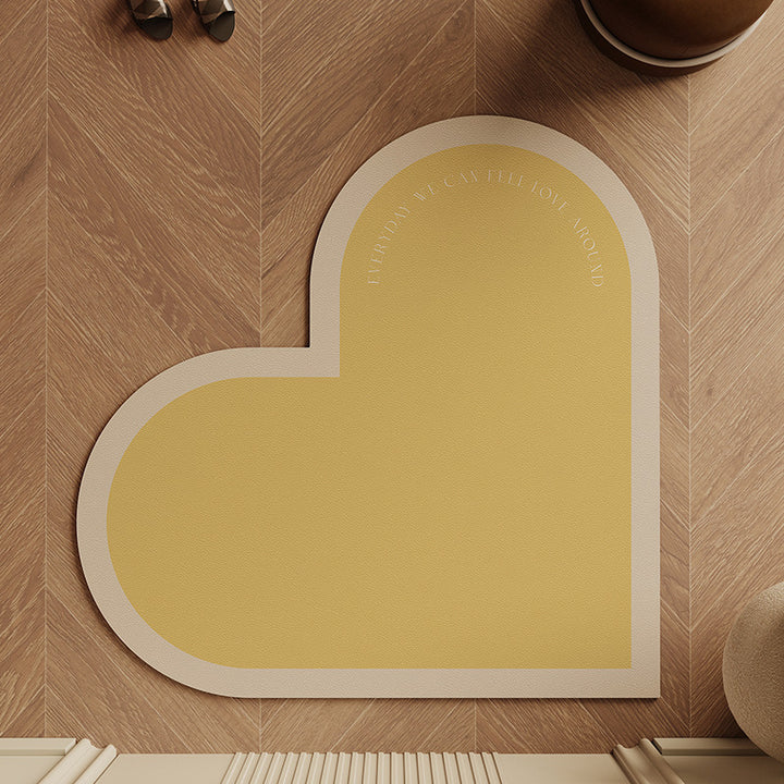 Heart-Shaped Non-Slip Area Mat Kalsten