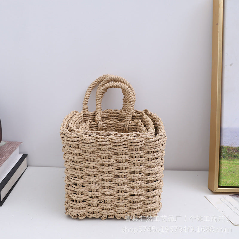 Natural Fiber Handwoven Storage Basket Kalsten