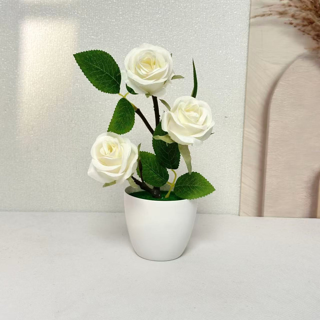 Elegant Artificial Rose Plant Arrangement for Home Decor