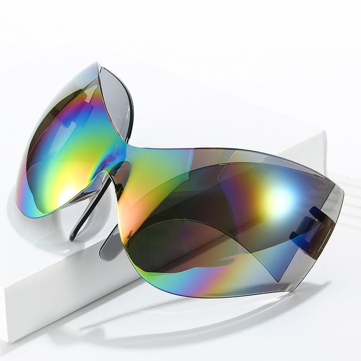 Oversized Futuristic Shield Sunglasses Kalsten