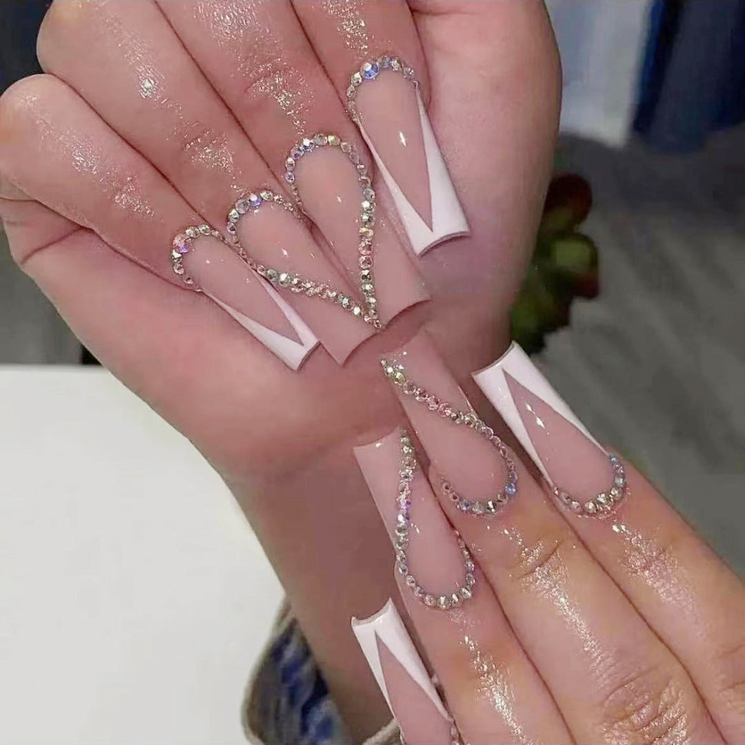 Elegant Glossy Almond-Shaped Press-On Nails Kalsten