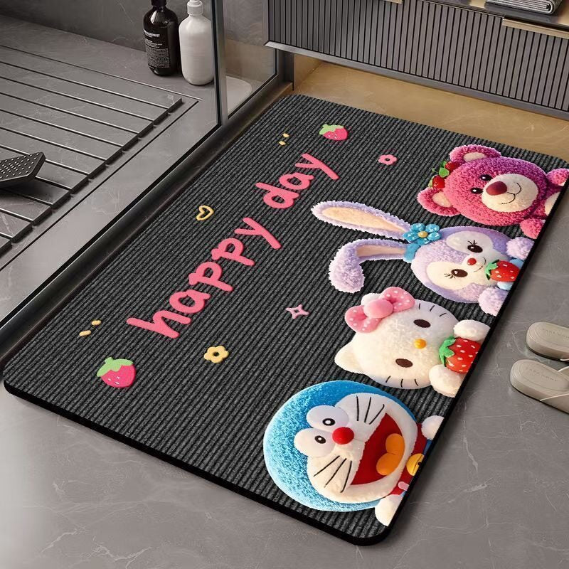 Fun Cartoon Character Bath Mat
