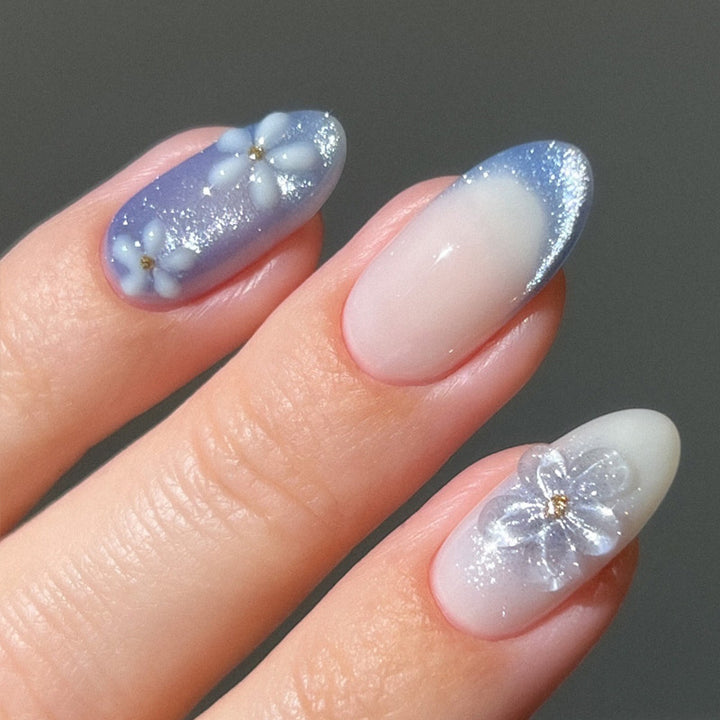 Artistic Floral Design Press-On Nail Tips Kalsten