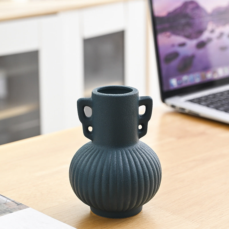 Textured Decorative Ceramic Flower Vase Kalsten