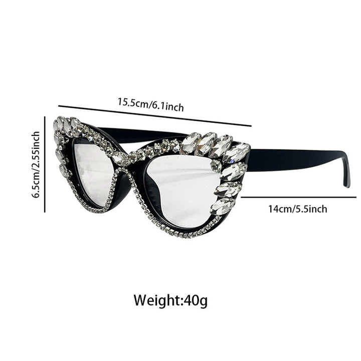 Luxury Cat-Eye Rhinestone Sunglasses Kalsten