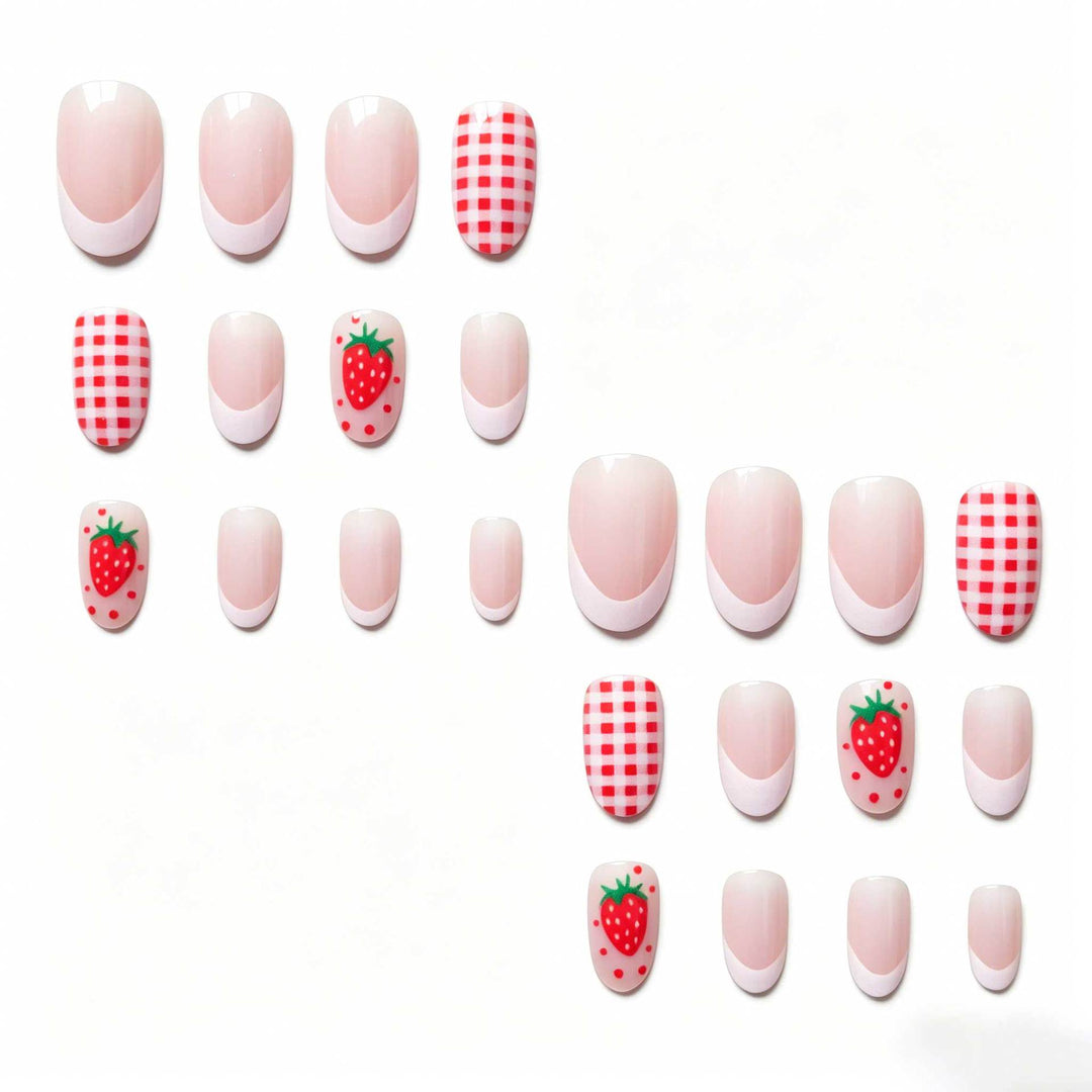 Strawberry-Themed Nail Art Kit
